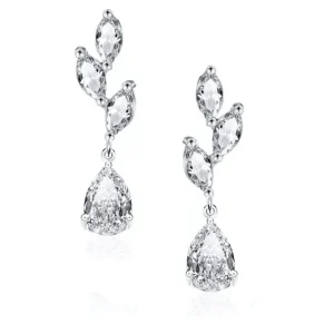 Korvakorut, ATHENA BRIDAL | Noelle Earrings -hopeanväriset pisarat