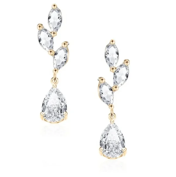 Korvakorut, ATHENA BRIDAL | Noelle Earrings -kullanväriset pisarat