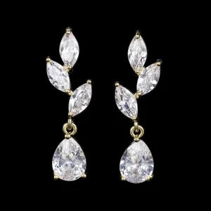 Korvakorut, ATHENA BRIDAL | Noelle Earrings -kullanväriset pisarat