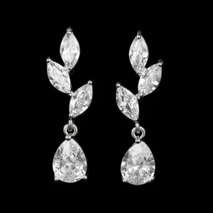 Korvakorut, ATHENA BRIDAL | Noelle Earrings -hopeanväriset pisarat