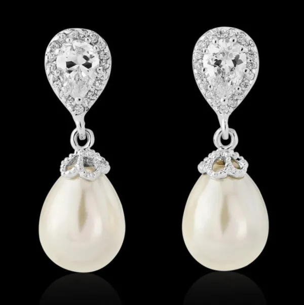 Korvakorut, ATHENA BRIDAL | Precious Pearl -hopea helmikorvakorut