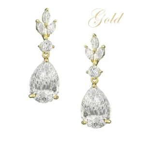 Korvakorut, ATHENA BRIDAL | Sparkle Teardrop -kullanväriset pisarat