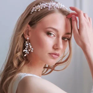 Korvakorut, ATHENA BRIDAL | Sparkle Earrings -vaaleanpunaiset kukat