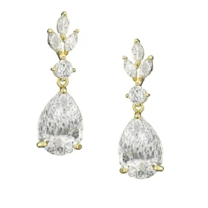 Korvakorut, ATHENA BRIDAL | Sparkle Teardrop -kullanväriset pisarat