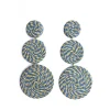 Korvakorut, ATOLL-PALME | Rattan Earrings in Blue