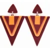 Korvakorut, BELLE MISS Sixties | Plastic Triangle (viininpunainen)