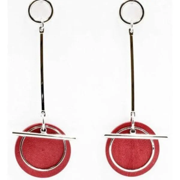 Korvakorut, BELLE MISS Sixties | Button Charmine Red