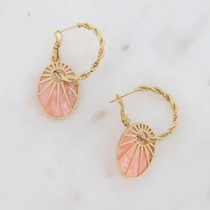 Korvakorut, BOHM PARIS | 2 in 1 Boucles Caméo -vaaleanpunainen/kulta
