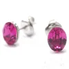 Korvakorut, BOHM PARIS | Boucles Sylvie avec cristal fuchsia