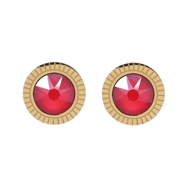 Korvakorut, BOHM PARIS | Boucles D'oreilles Miel avec cristal royal red