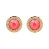 Korvakorut, BOHM PARIS | Boucles D'oreilles Miel avec cristal coral