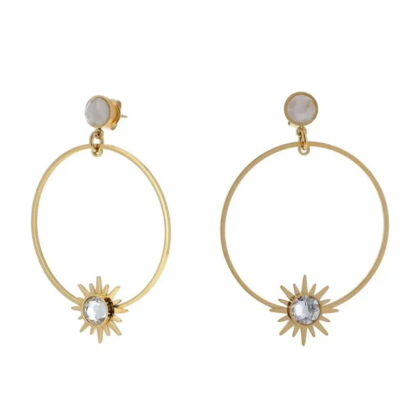Korvakorut, BOHM PARIS | Boucles Candice avec agate blanche