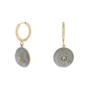 Korvakorut, BOHM PARIS | Boucles D'oreilles Elly avec pierre labradorite