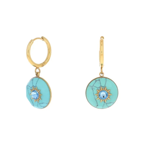 Korvakorut, BOHM PARIS | Boucles D'oreilles Elly avec pierre howlite