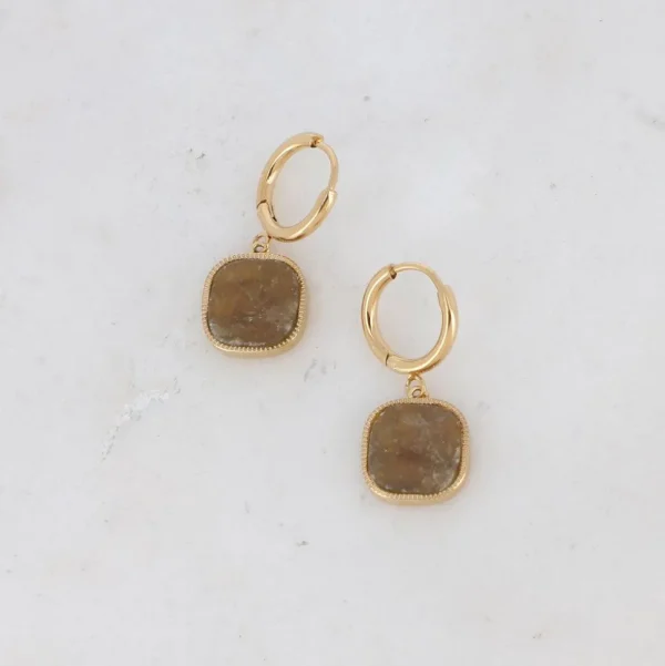 Korvakorut, BOHM PARIS | Boucles D'oreilles Gigi avec pierre labradorite