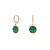 Korvakorut, BOHM PARIS | Boucles D'oreilles Chloe avec pierre malachite