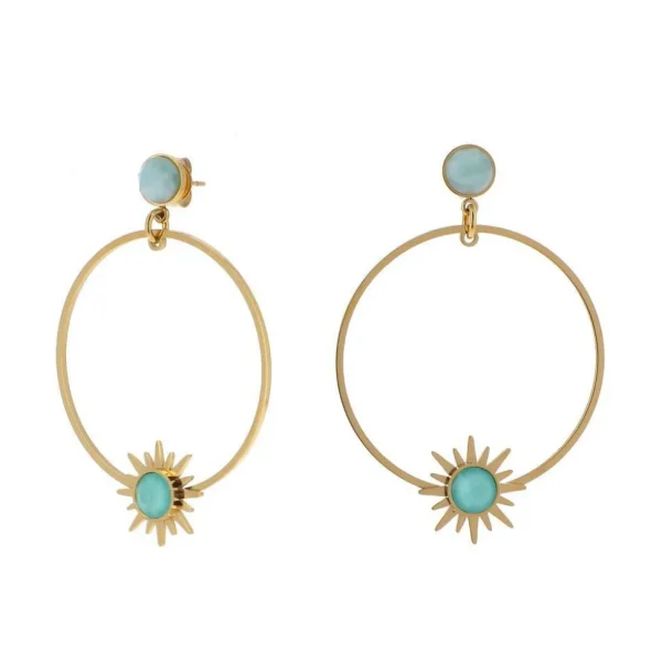 Korvakorut, BOHM PARIS | Boucles Candice avec amazonite