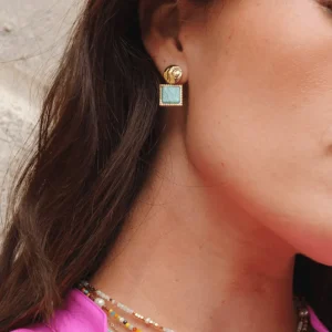 Korvakorut, BOHM PARIS | Boucles Maude -jaspe vert