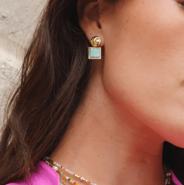 Korvakorut, BOHM PARIS | Boucles Maude -jaspe vert