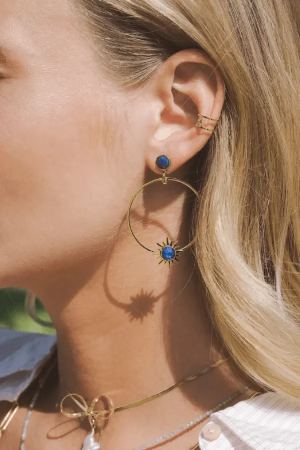 Korvakorut, BOHM PARIS | Boucles Candice avec amazonite