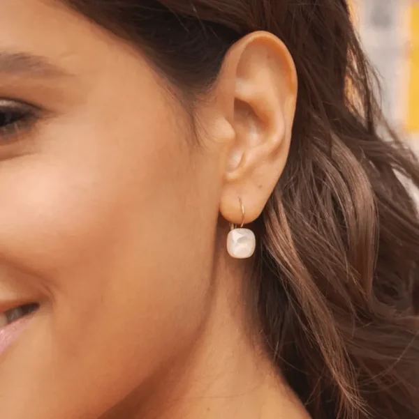 Korvakorut, BOHM PARIS | Boucles Bea -harmaat kristallikorvakorut, hopea