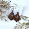 Korvakorut, Brown Lace -ruskeat pitsikoristeiset puukorvakorut