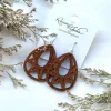 Korvakorut, Brown Teardrop -ruskeat pisaranmuotoiset puukorvakorut