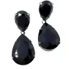 Korvakorut, Chunky Teardrop Earrings in Black