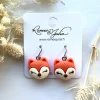 Korvakorut, Cute Fox -söpöt kettukorvakorut kirurginteräskoukulla