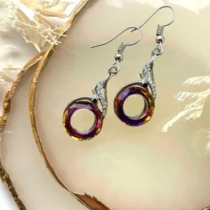 Korvakorut, Davina Earrings -fuksianpunaiset korvakorut
