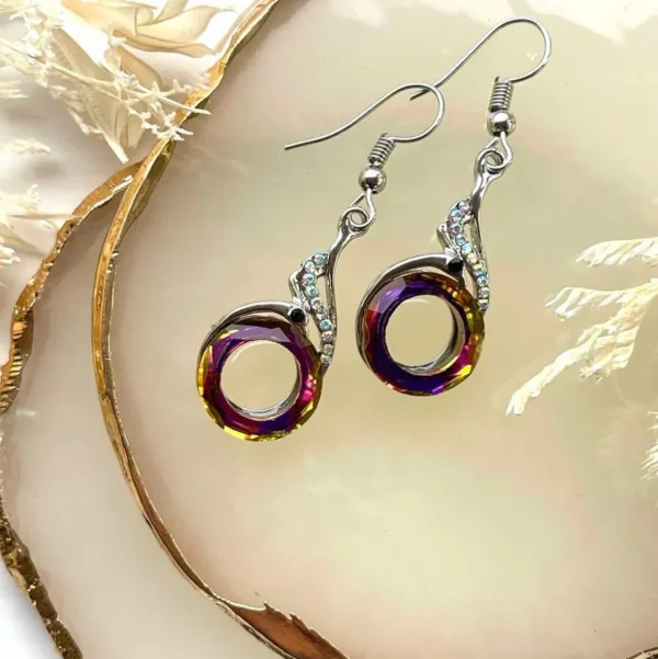 Korvakorut, Davina Earrings -fuksianpunaiset korvakorut
