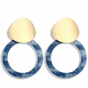 Korvakorut, Delicate Blue Marble Earrings