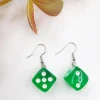Korvakorut, Dice Earrings -vihreät noppakorvakorut
