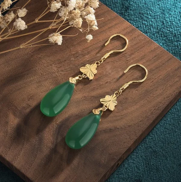 Korvakorut, FRENCH RIVIERA | Green Vintage Earrings -vihreät korvakorut