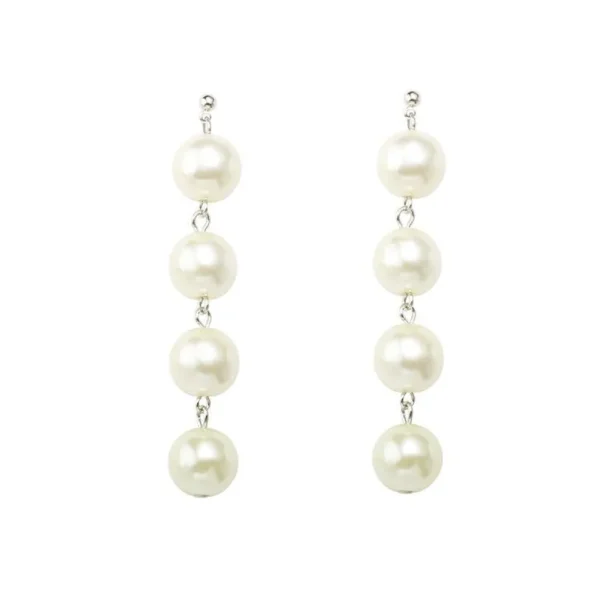 Korvakorut, FRENCH RIVIERA | Long Pearl Earrings in Silver
