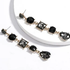 Korvakorut, FRENCH RIVIERA | Gorgeous Teardrop Earrings in Black