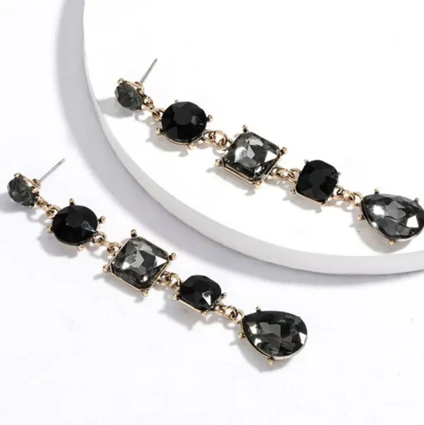 Korvakorut, FRENCH RIVIERA | Gorgeous Teardrop Earrings in Black