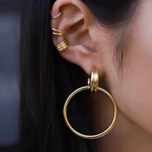 Korvakorut, FRENCH RIVIERA | Large Classic Gold Earrings