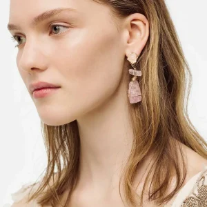Korvakorut, FRENCH RIVIERA | Modern Pink Earrings in Gold