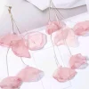 Korvakorut, FRENCH RIVIERA | Extra Long Soft Pink Flower Earrings