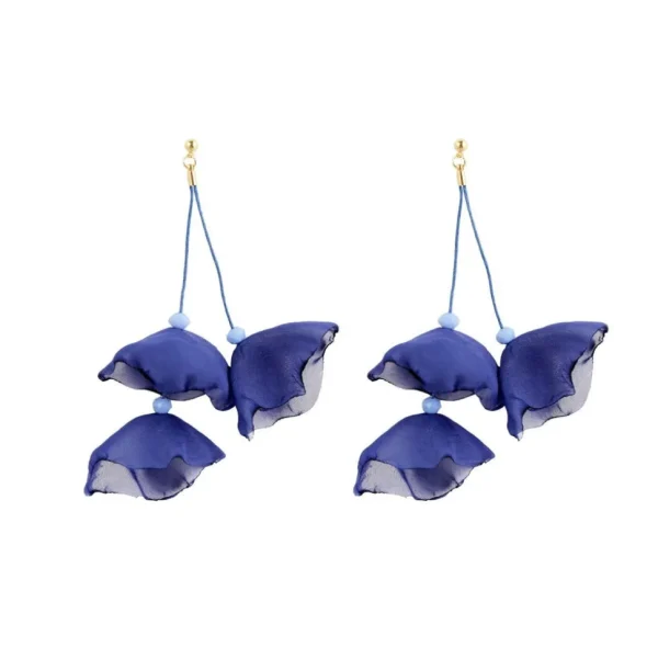 Korvakorut, FRENCH RIVIERA | Dark Blue Flower Earrings