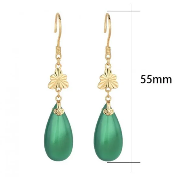 Korvakorut, FRENCH RIVIERA | Green Vintage Earrings -vihreät korvakorut