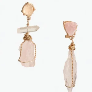 Korvakorut, FRENCH RIVIERA | Modern Pink Earrings in Gold