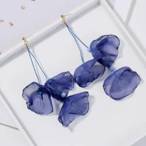 Korvakorut, FRENCH RIVIERA | Dark Blue Flower Earrings