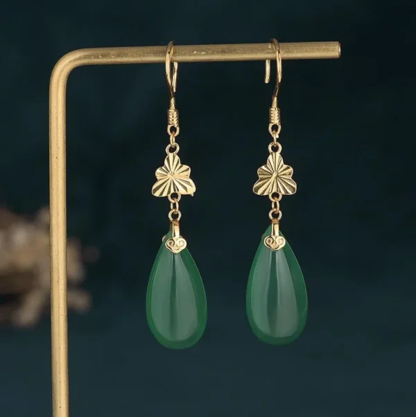 Korvakorut, FRENCH RIVIERA | Green Vintage Earrings -vihreät korvakorut