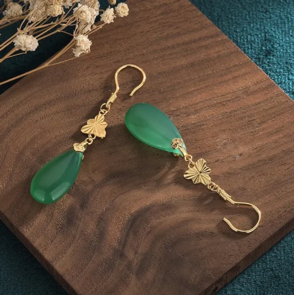 Korvakorut, FRENCH RIVIERA | Green Vintage Earrings -vihreät korvakorut