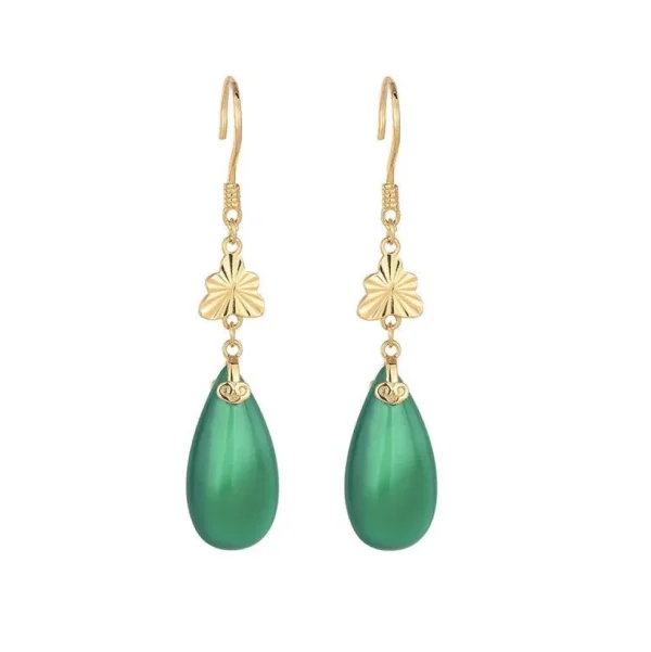 Korvakorut, FRENCH RIVIERA | Green Vintage Earrings -vihreät korvakorut