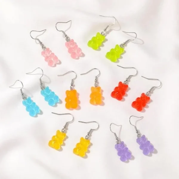 Korvakorut, Green Gummy Bear -vihertävät nallekarkki korvakorut