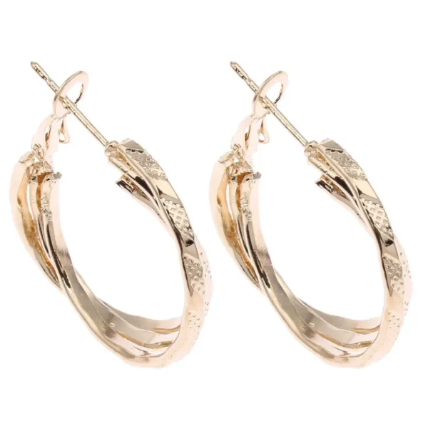 Korvakorut, korvarenkaat, KOA Collection/Diamond Cut Gold Hoops