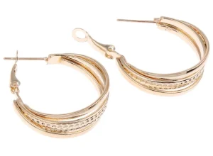 Korvakorut, korvarenkaat, KOA Collection/Simple Decoration Gold Hoops
